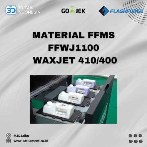 Multijet Flashforge Waxjet 410 400 3D Printer Material FFMS FFWJ1100 - White Wax FFMS